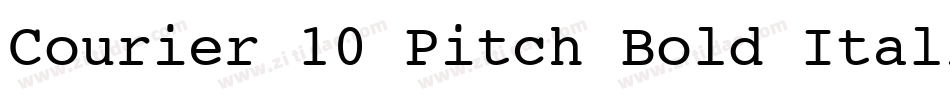 Courier 10 Pitch Bold Italic BT字体转换